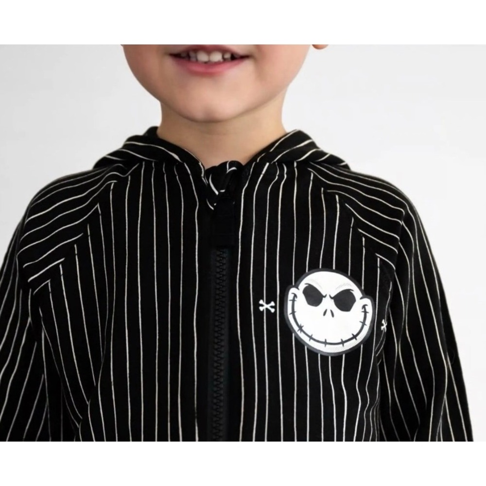 Little Sleepies Disney Jack Skellington Zip Hoodie Size 3T‎ New With Tags